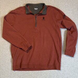 Straight Down Aviara Golf Quarter Zip Men's Sz XL Maroon Pacific Life Very Good
